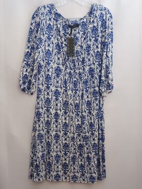 Blue Paisley Midi Dress